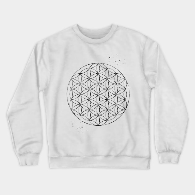 Flower of Life Crewneck Sweatshirt by erzebeth